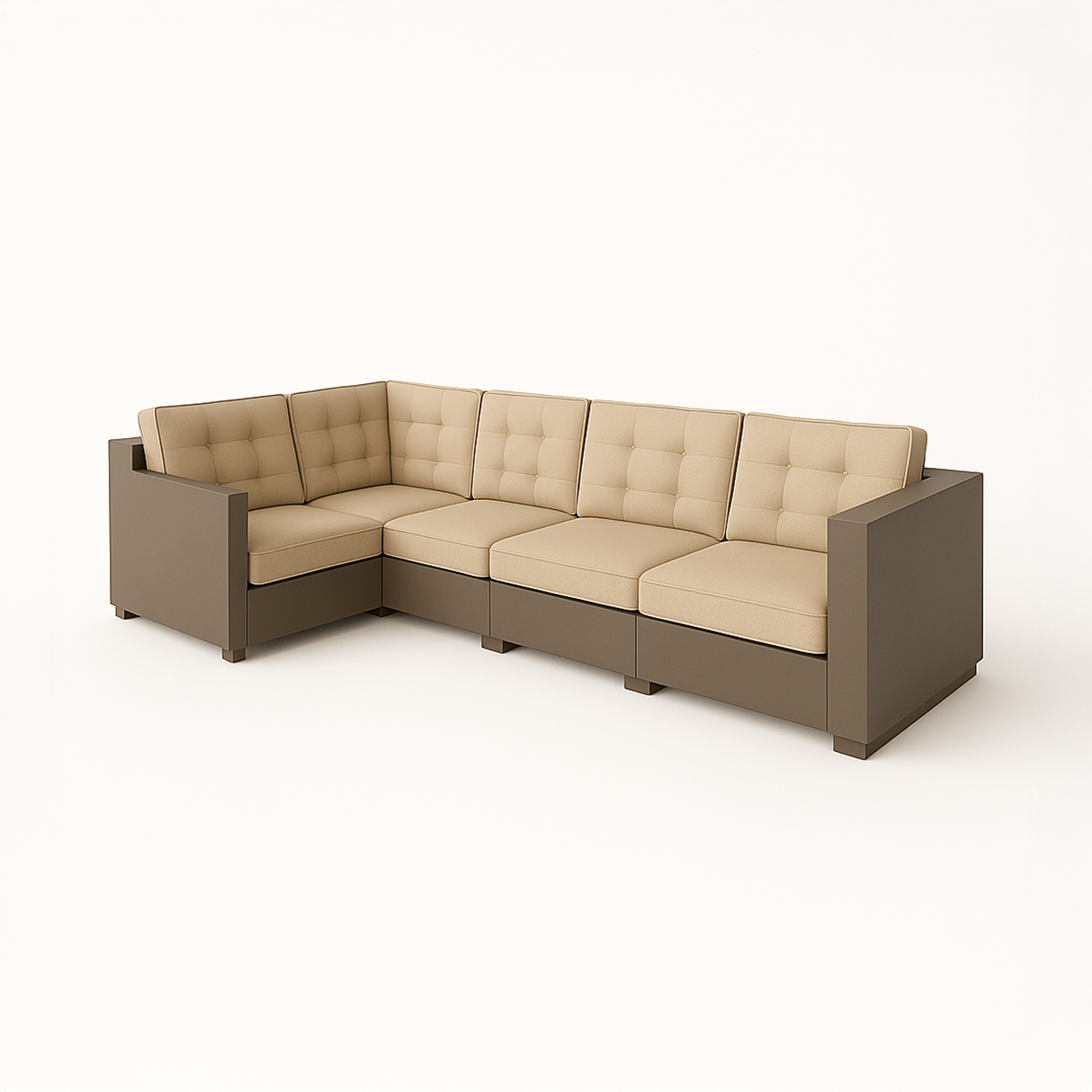 L Shaped Sectional Sofa with Armrest Cover