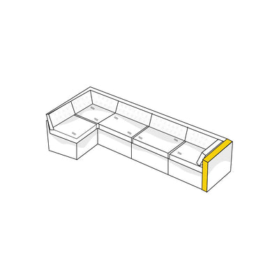 L Shaped Sectional One Side Armrest Cover