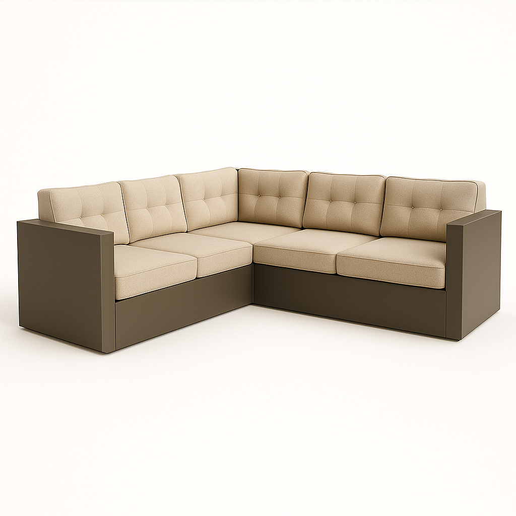 L Shaped Corner Sofa with Armrest Sectional Cover