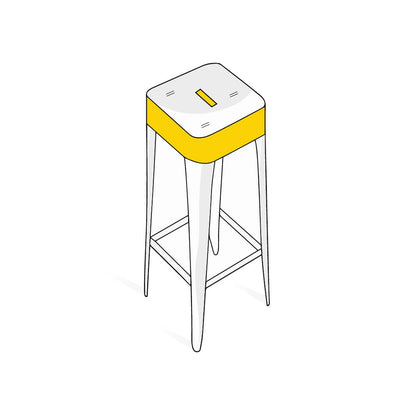 Square Bar Stool Cover