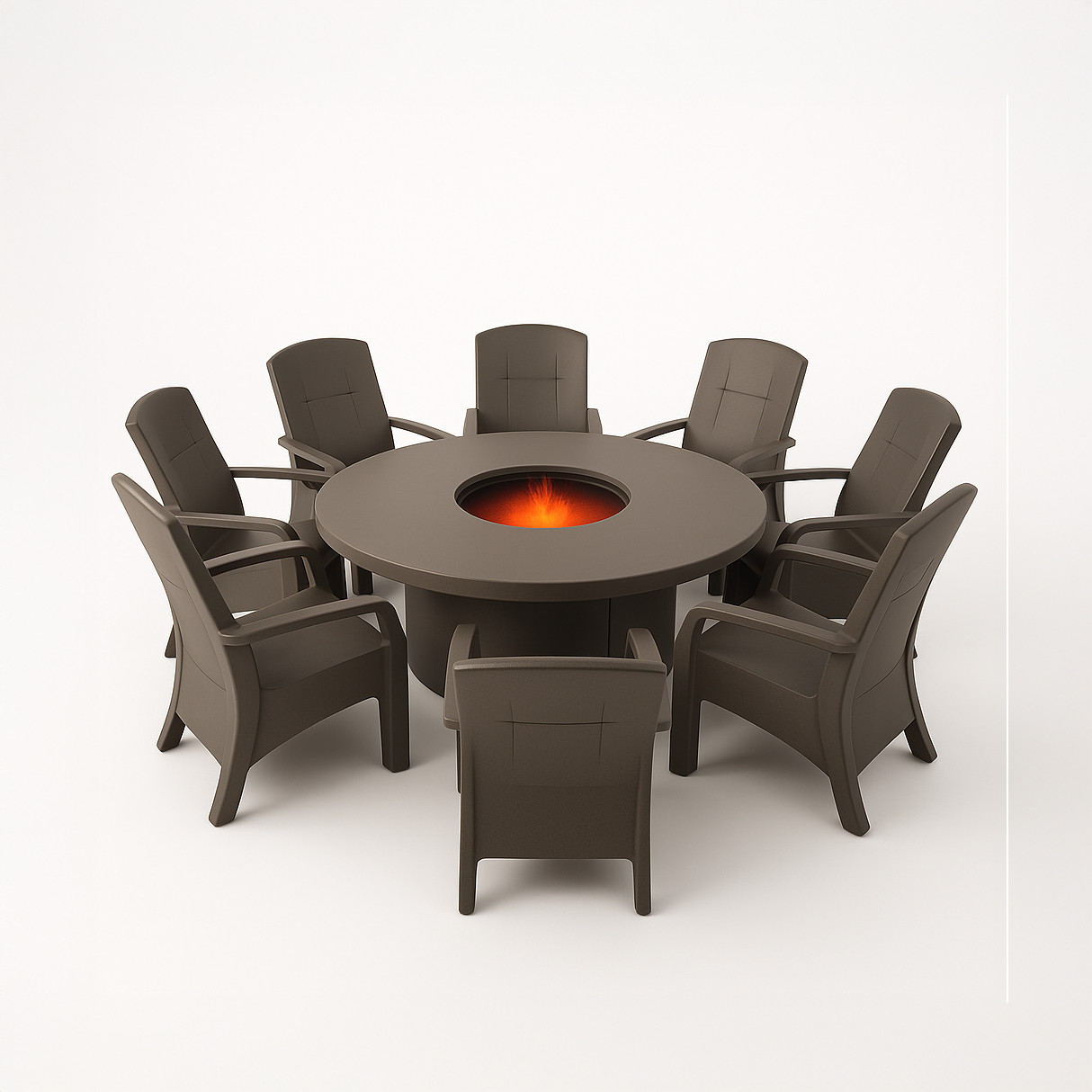 Round Fire Pit Chair Set Cover