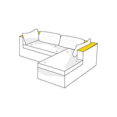 L Shaped Sectional with Right Chaise Cover