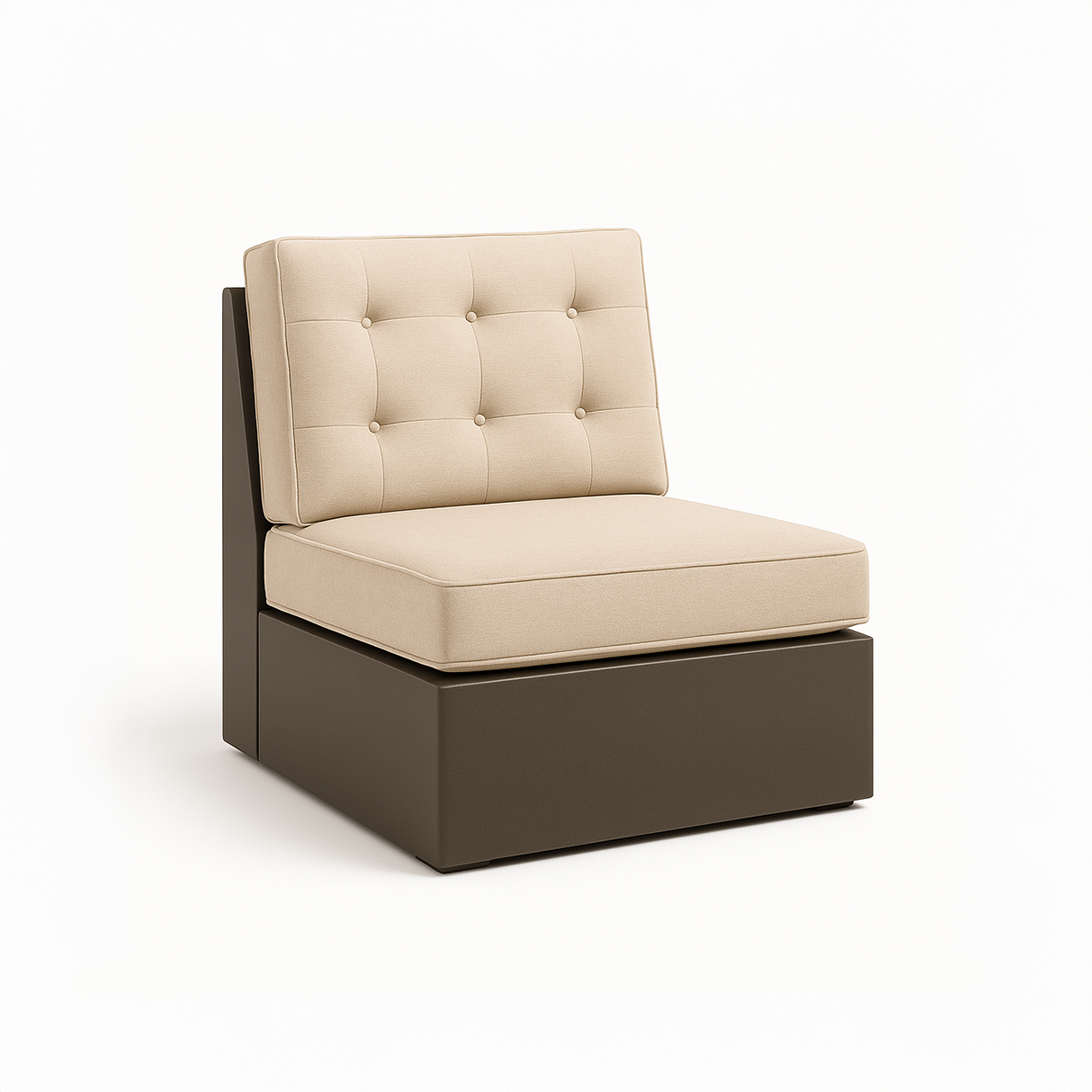 Modular Club Tuxedo Armless Chair Cover