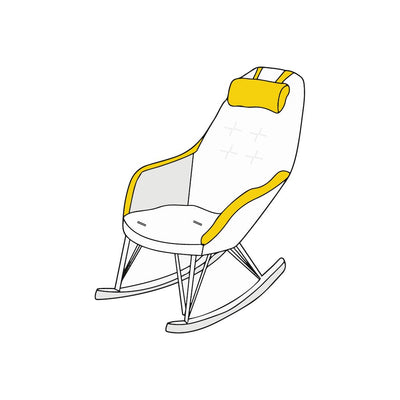 Upholstered High Back Rocking Chair Outdoor Cover