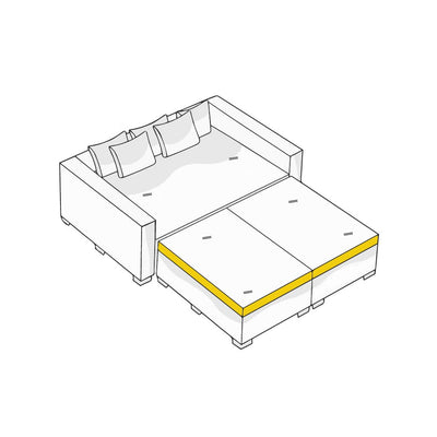 Modular Daybed with Extension Cover