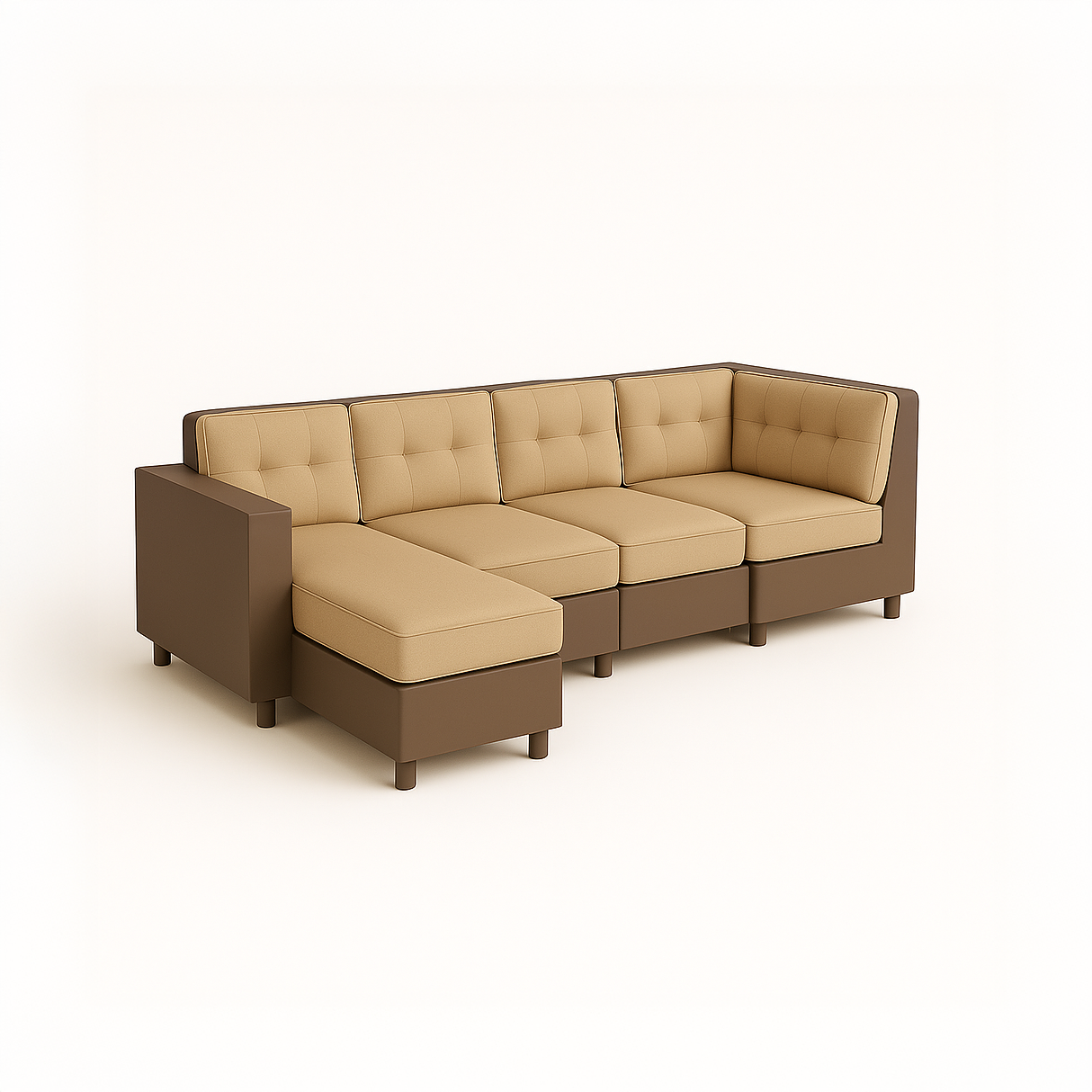 L Shaped Sectional Sofa with Ottoman Cover
