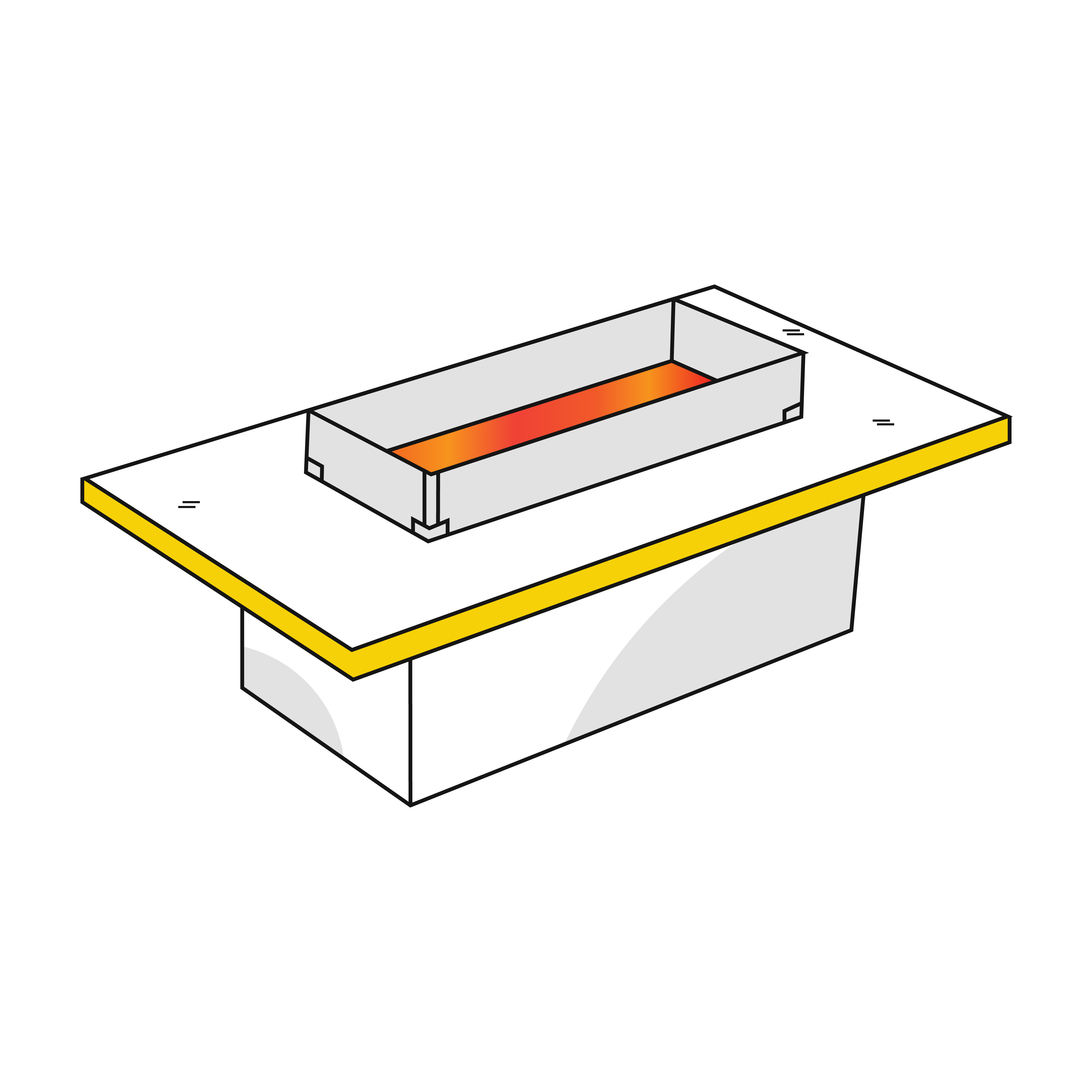 Rectangular Built-In Fire Pit Cover