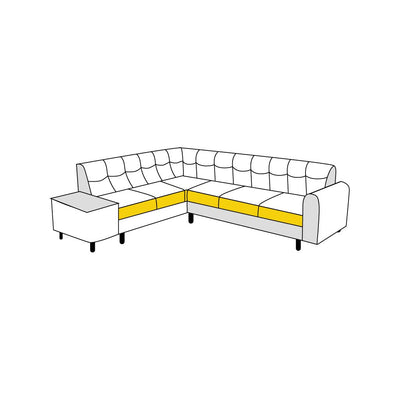 L Shaped Sectional with Left Side Table Cover