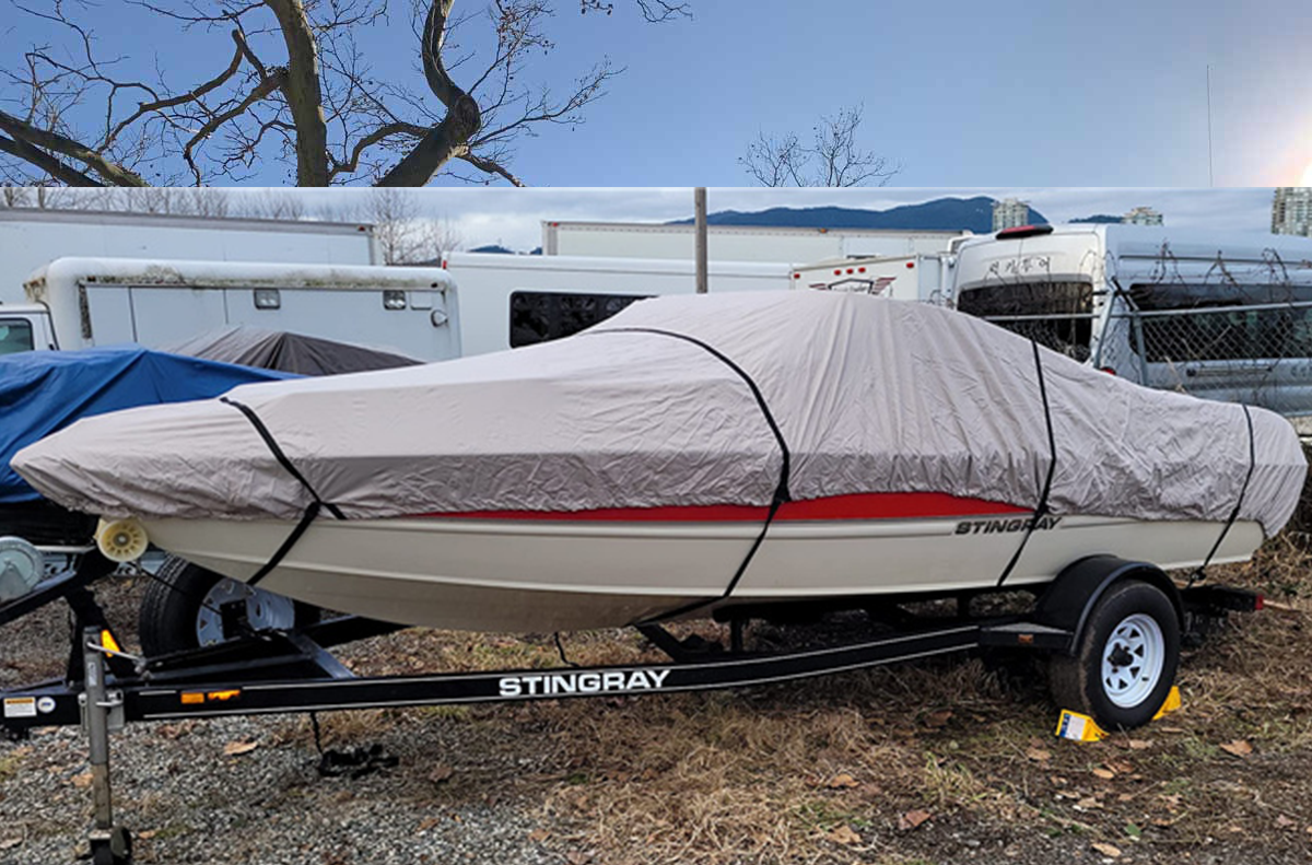 Fast Shipping and heavy duty for my boat. My cover prevents rain from pooling up. This cover will hold up great in northern winters.