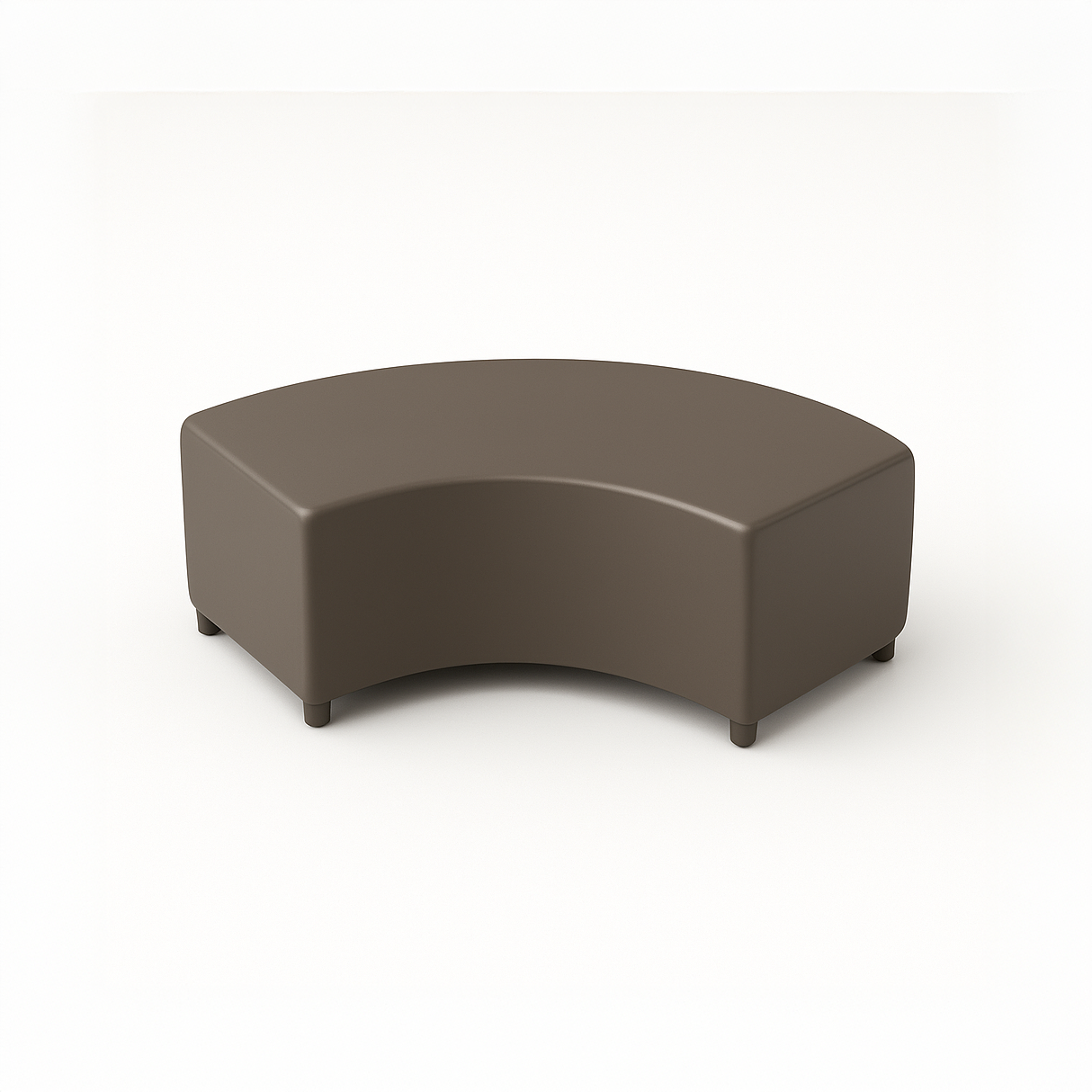 Custom Curved Ottoman Cover