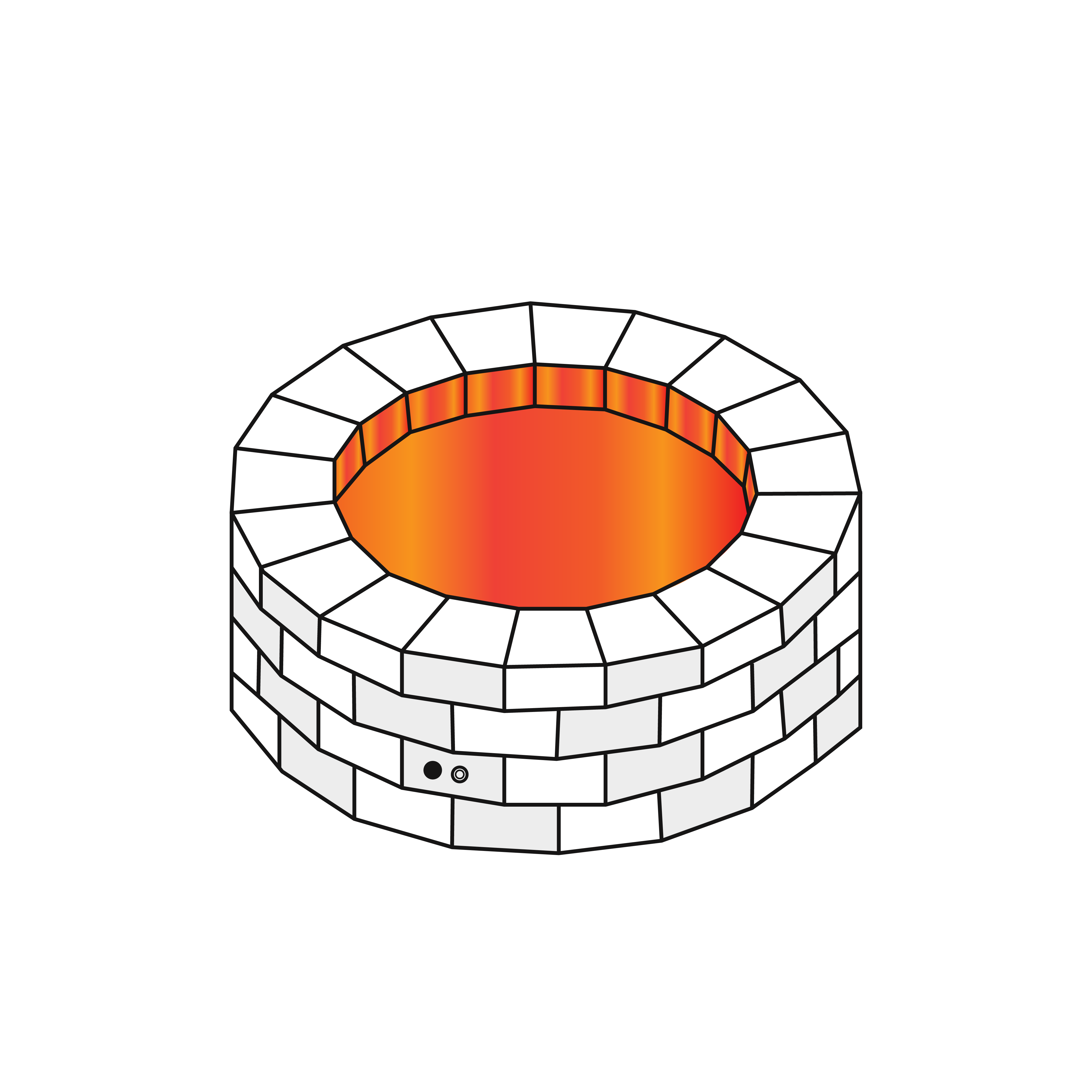 Round Stone Fire Pit Cover