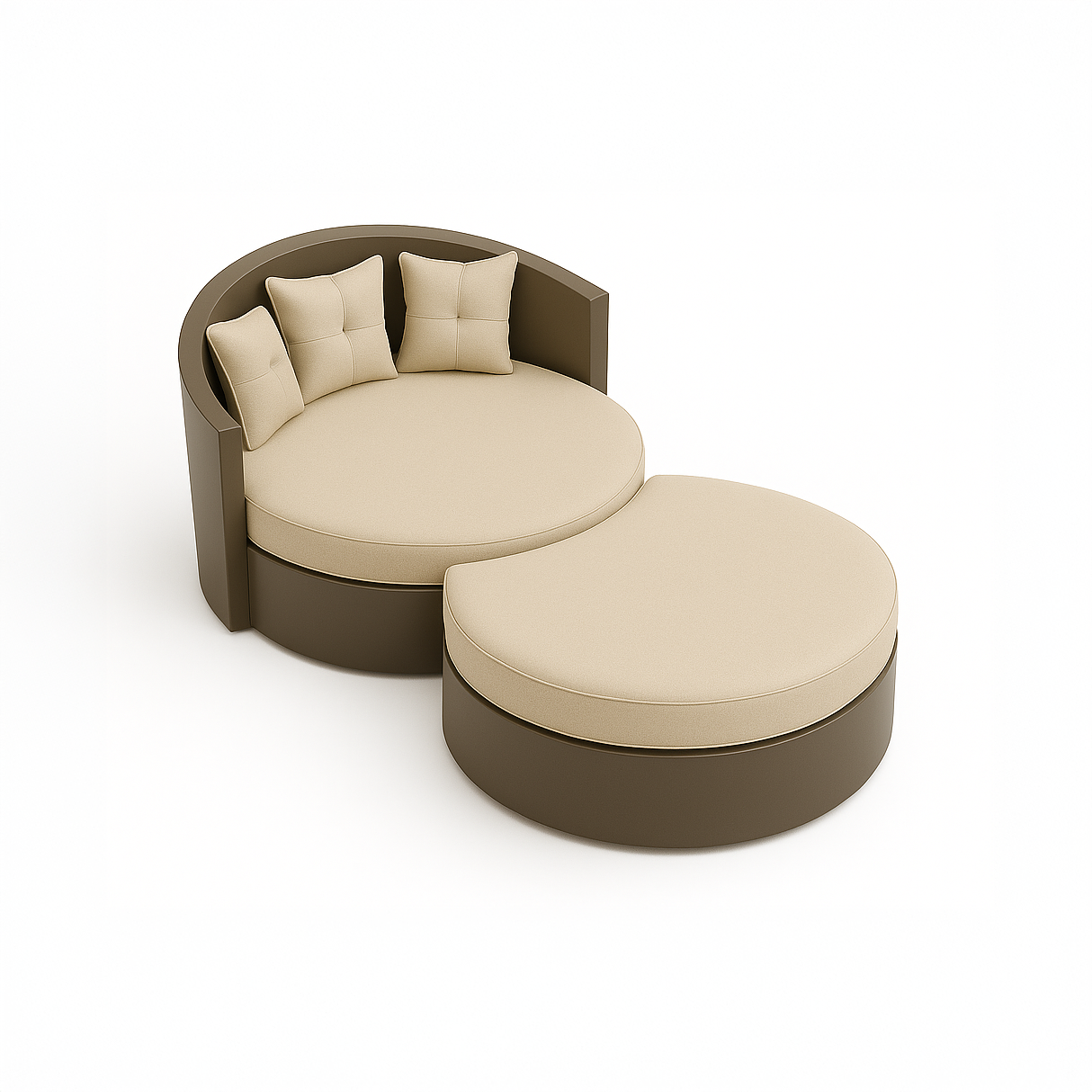 Modular Outdoor Daybed with Ottoman Cover