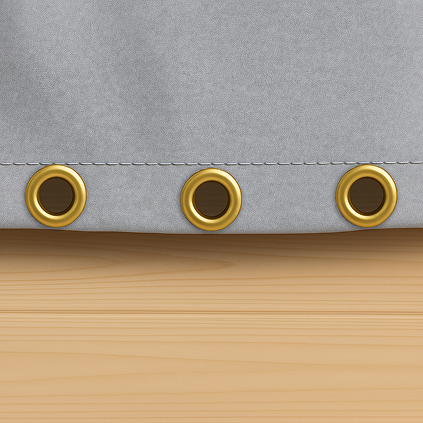 Grommets at every 6 Inch