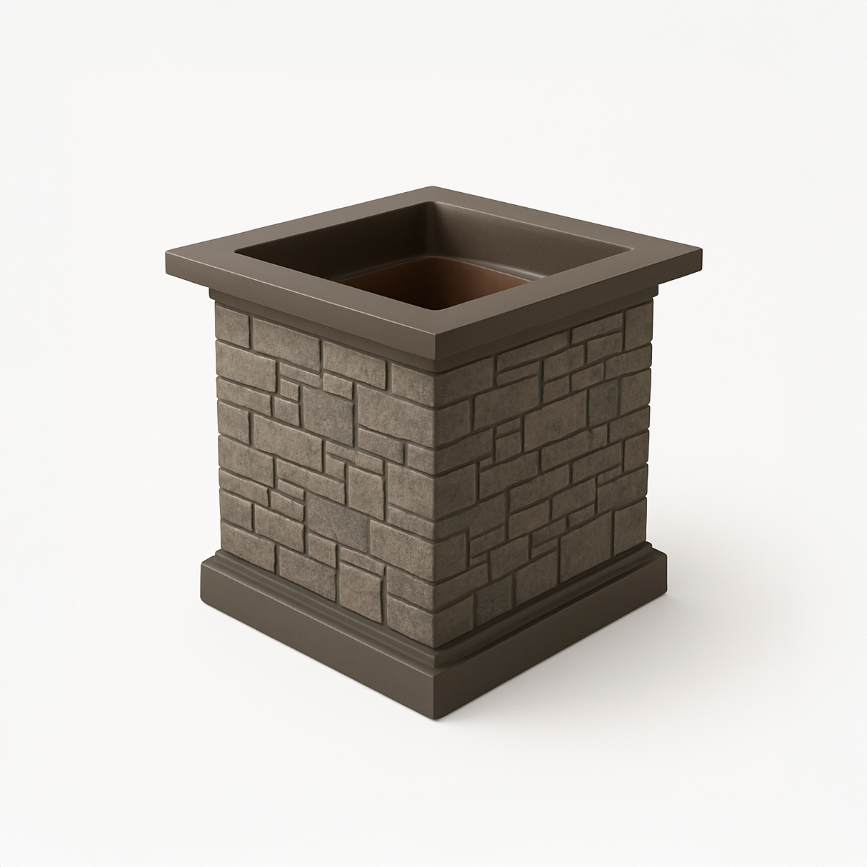 Square Stone Fire Column Cover