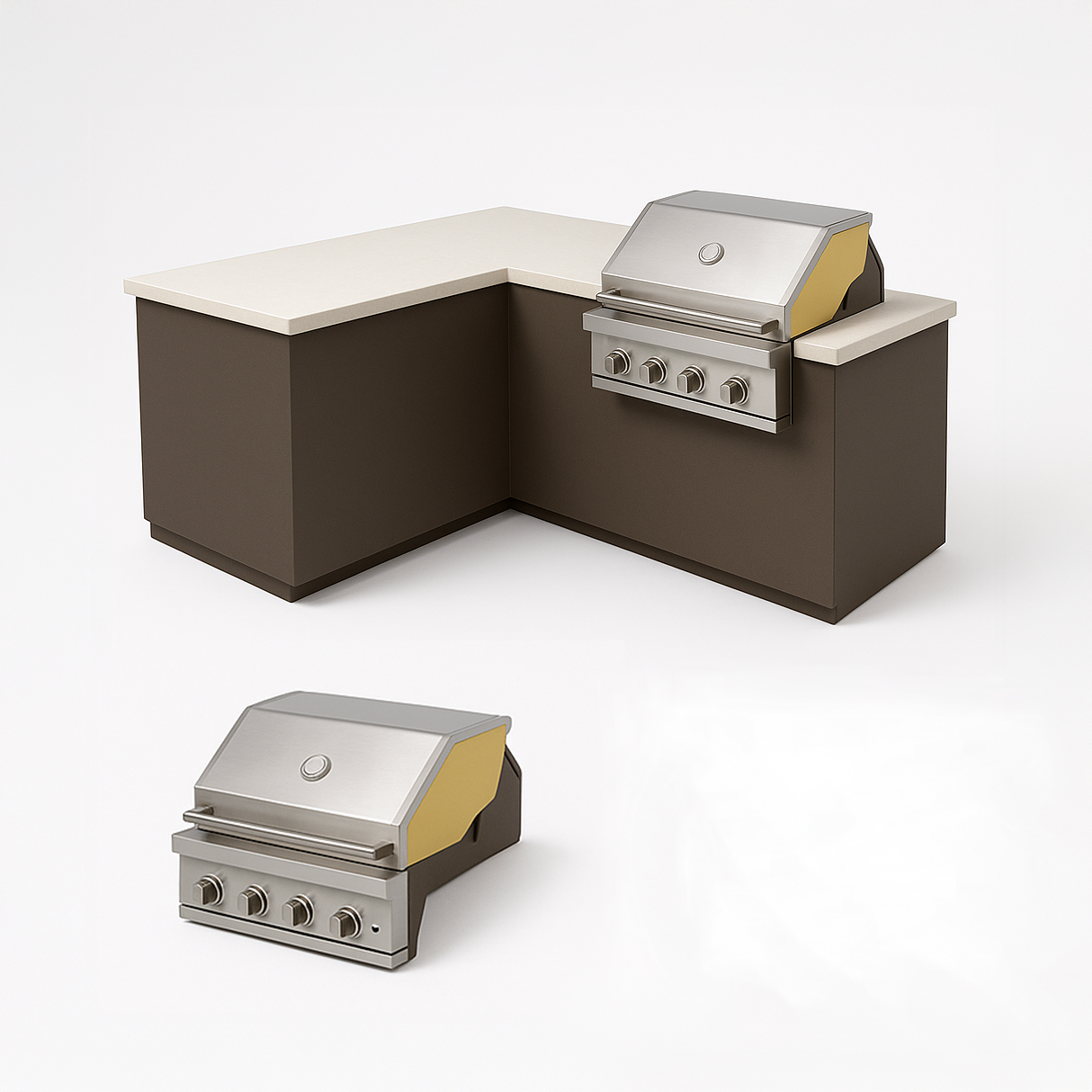 L Shaped Island Kitchen Cover - Right