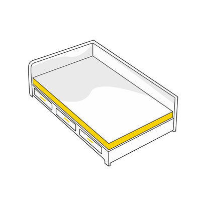 Rectangular Daybed with Storage Drawers Cover