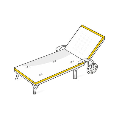 Poolside Wheeled Chaise Lounge Cover