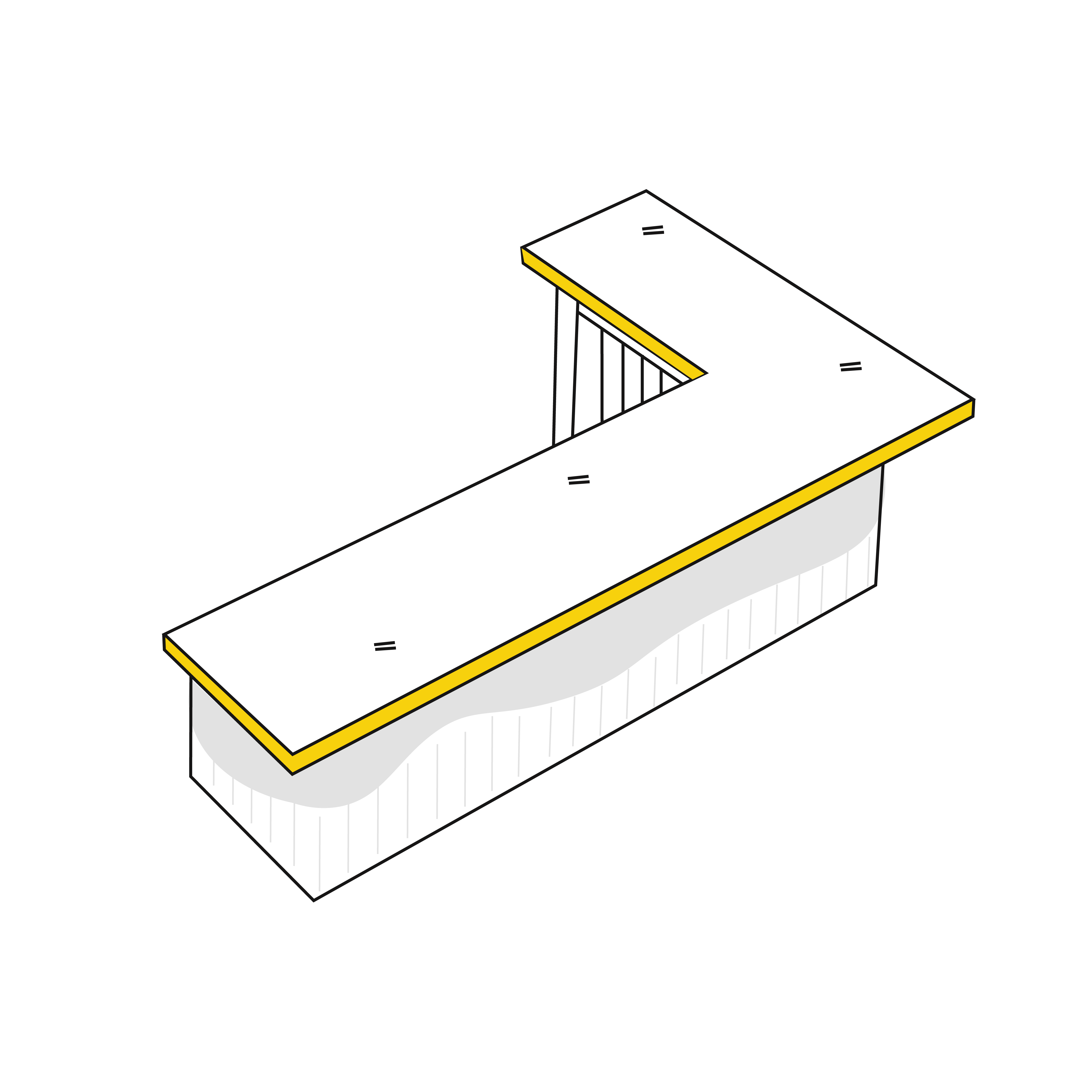 L Shape Outdoor Bar Island Cover - Model 2