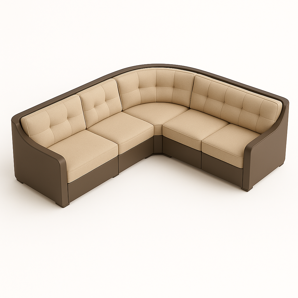 L Shaped Curved Couch Cover
