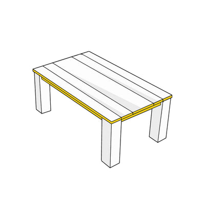 Custom Rectangle Table Cover - Model 1